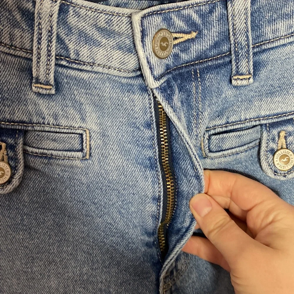 Hollister ultra high-rise mom jeans vintage stretch front flap pockets size 00